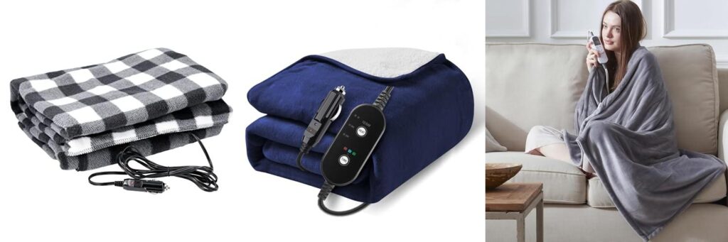 12V Electric Blanket For Camping combined image