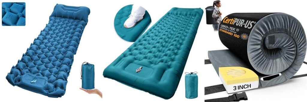 Camping Mat For Bad Back combined image