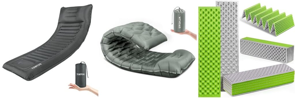 Camping Mats For Side Sleepers combined image