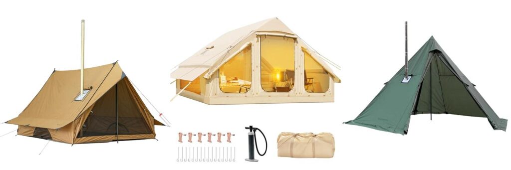 Hot Tent Camping combined image