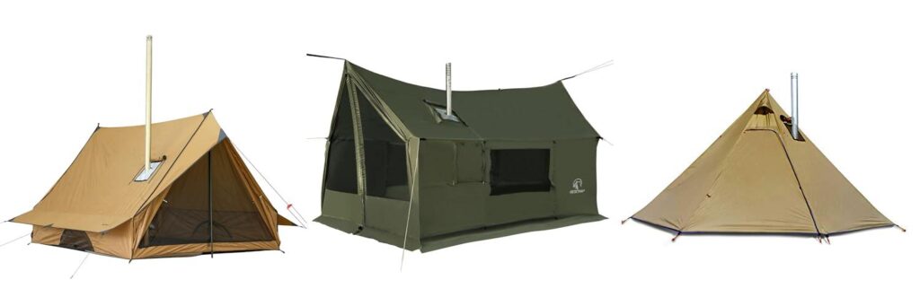 Hot Tents For Winter Camping combined image