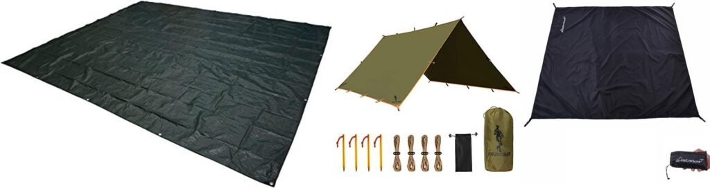 Lightweight Camping Tarp combined image