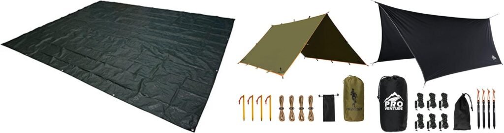 Lightweight Camping Tarps combined image