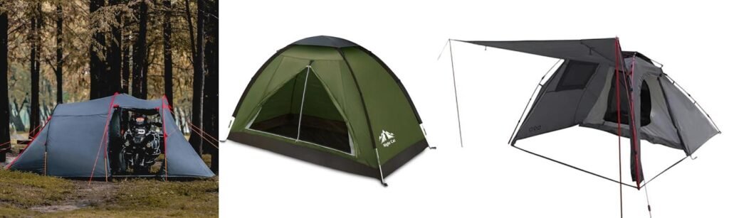 Moto Camping Tent combined image