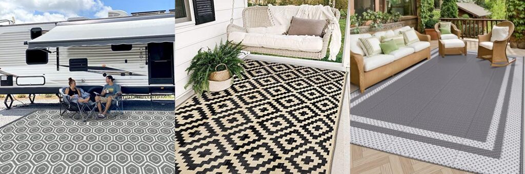 Outdoor Rug For Camping combined image