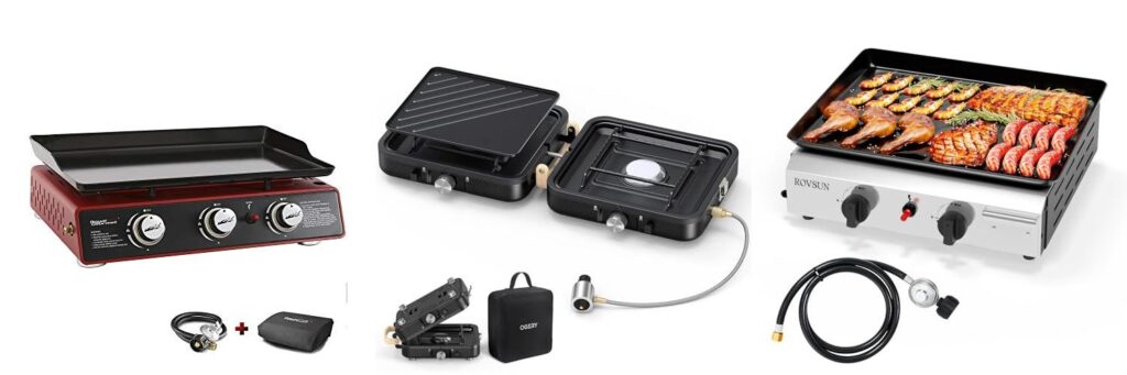 Portable Gas Griddle For Camping combined image