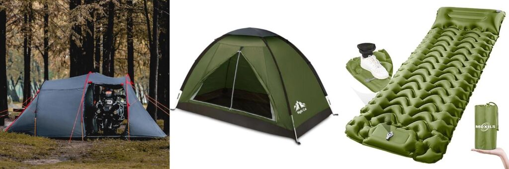 Tent For Motorcycle Camping combined image