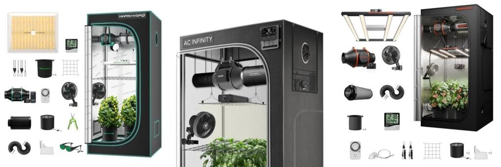 3X3 Grow Tent Kit combined image