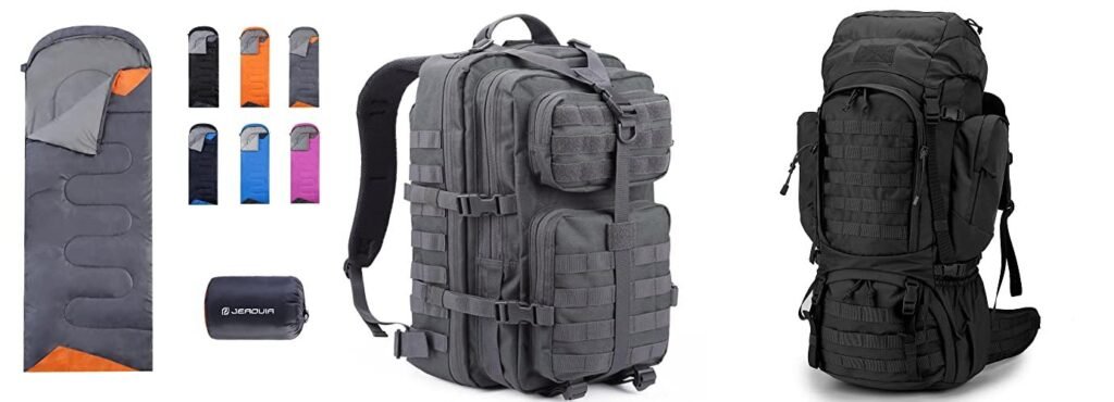 Backpack Hunting Sleeping Bag combined image