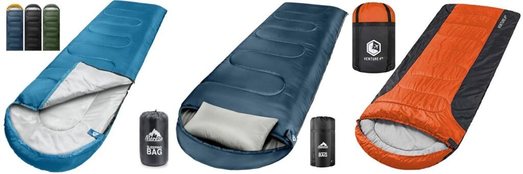 Backpacking Sleeping Bag For Big Guys combined image