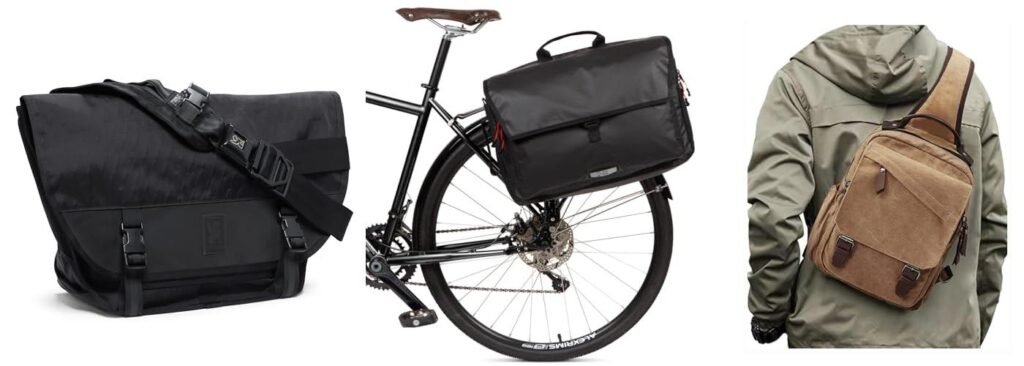 Bike Messenger Backpack combined image