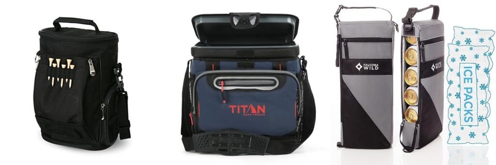 Cooler For Golf Cart Basket combined image