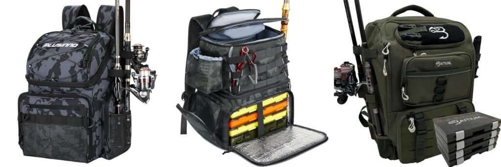 Fishing Backpack With Cooler combined image