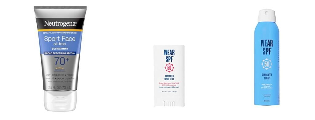 Golfers Sunscreen combined image