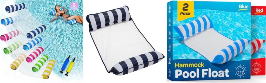 Hammock Pool Float combined image