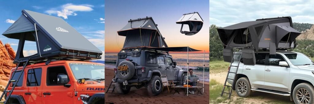 Hard Shell Roof Top Tent combined image