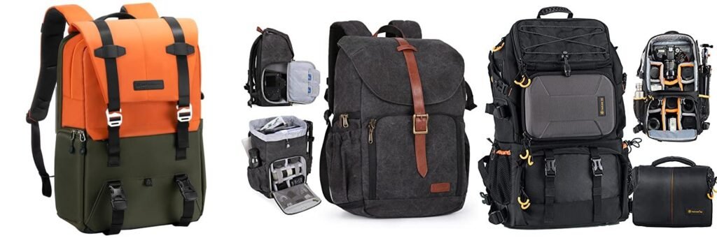 Hiking Camera Backpack combined image