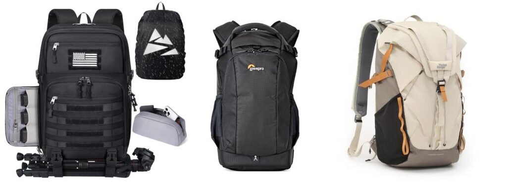 Hiking Photography Backpack combined image