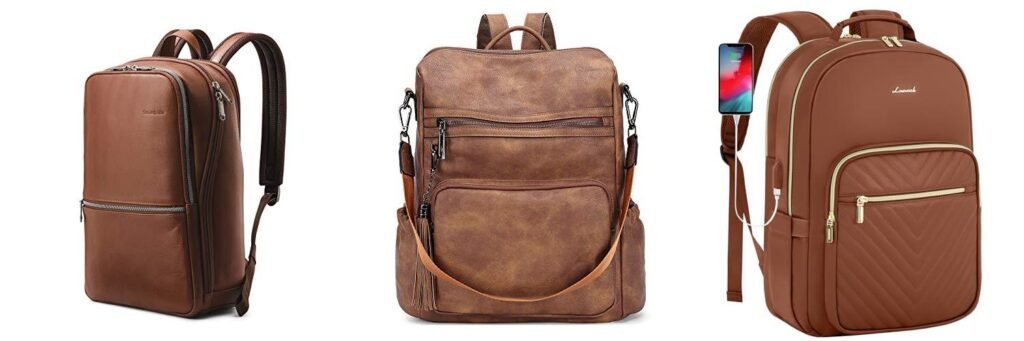 Leather Backpack For Women combined image