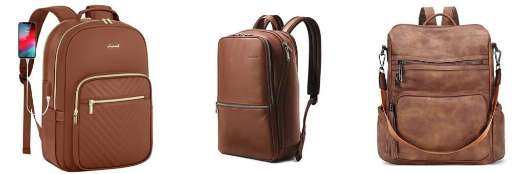 Leather Backpack Women combined image