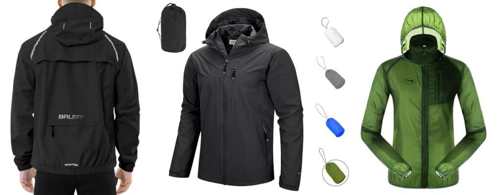 Packable Cycling Rain Jacket combined image