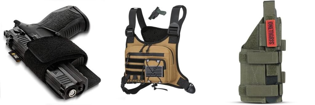 Pistol Holster For Backpacking combined image