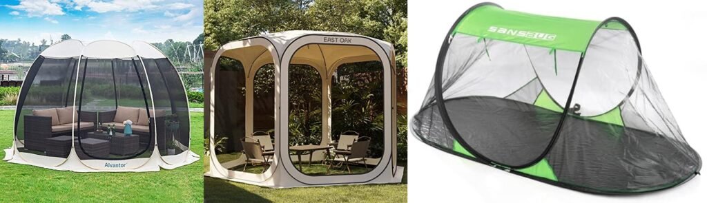 Pop Up Screen Tent combined image