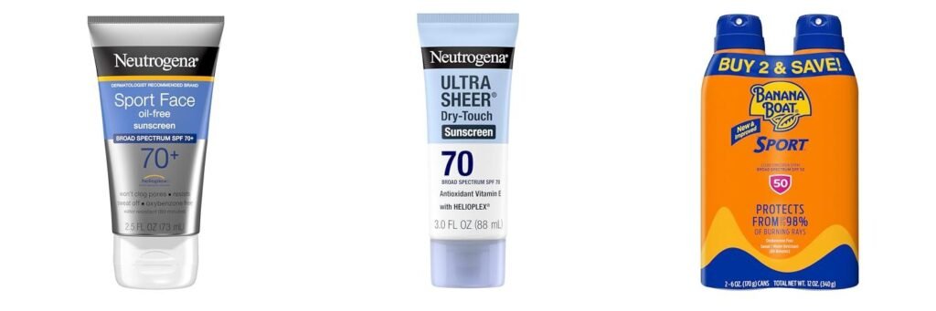 Running Sunscreen combined image