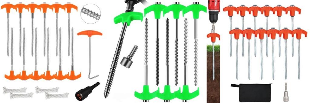 Screw In Tent Stakes combined image