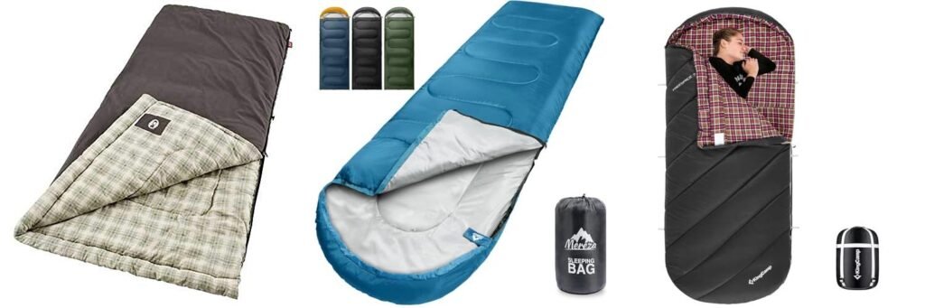 Sleeping Bags For Big Guys combined image