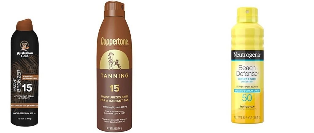 Sunscreen For Spray Tan combined image