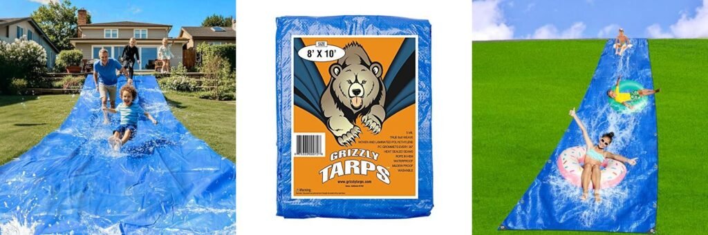 Tarpaulin For Slip And Slide combined image