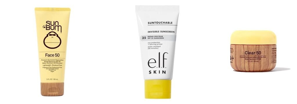 Vegan Face Sunscreen combined image