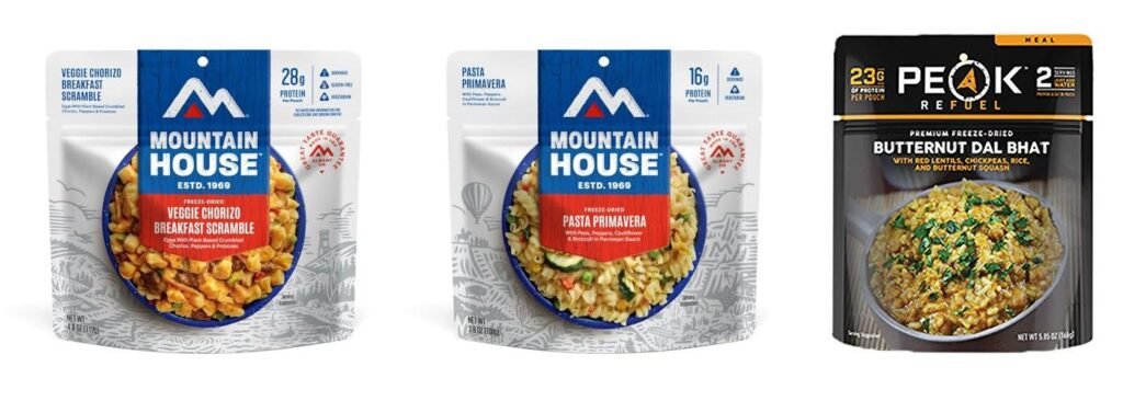 Vegetarian Backpacking Meals combined image
