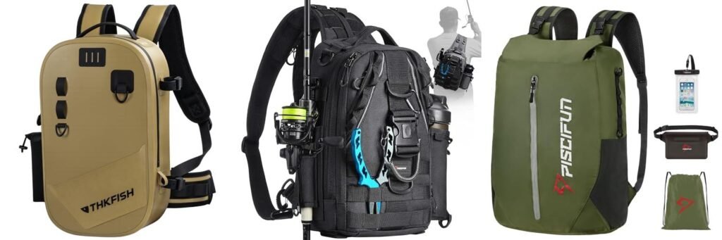 Waterproof Backpack For Fishing combined image