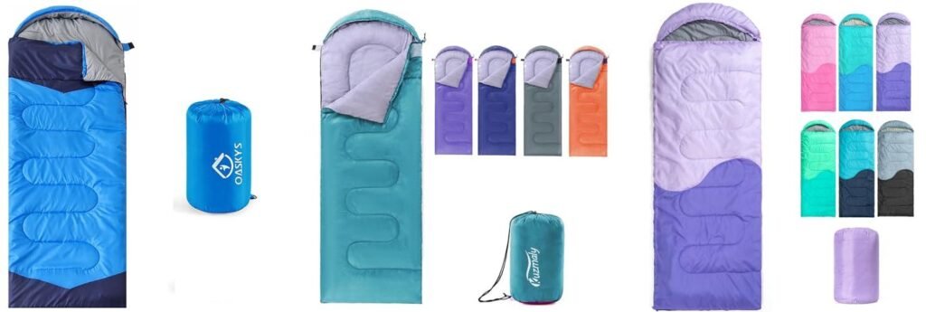 3 Season Lightweight Sleeping Bag combined image