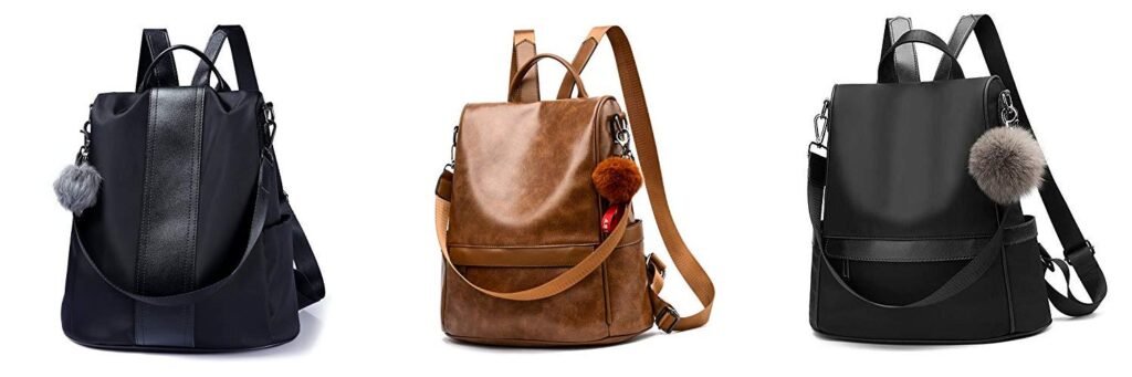 Anti Theft Backpack Purse combined image