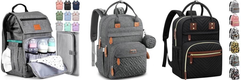 Backpack Diaper Bag For Toddler And Newborn combined image