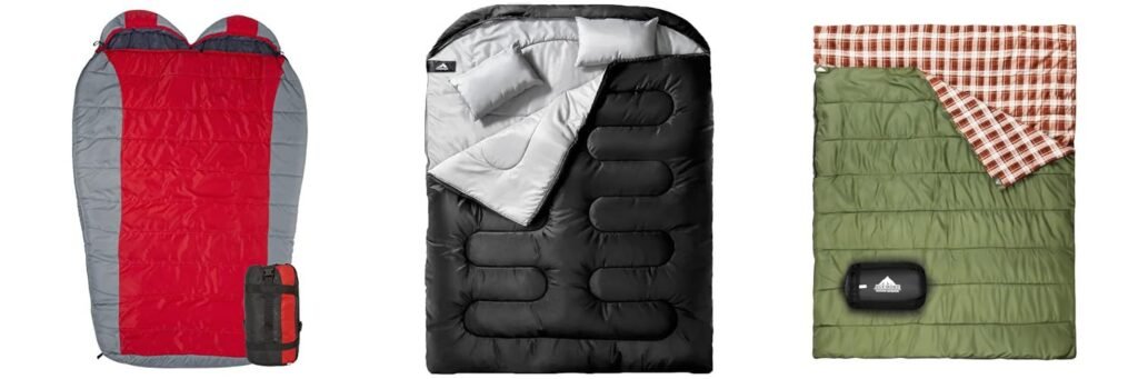 Backpacking Double Sleeping Bag combined image