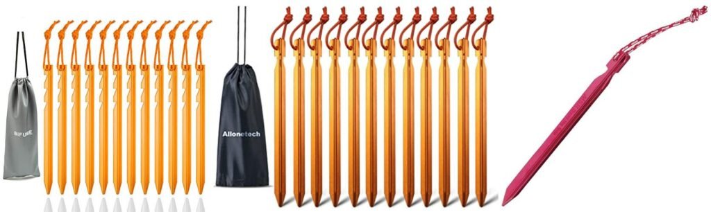 Backpacking Tent Stakes combined image