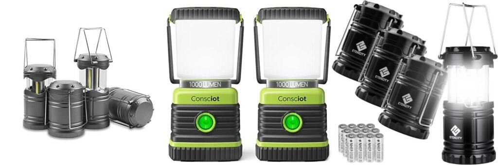 Battery Powered Lanterns combined image