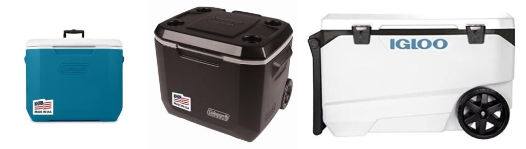 Beach Cooler With Wheels For Sand combined image