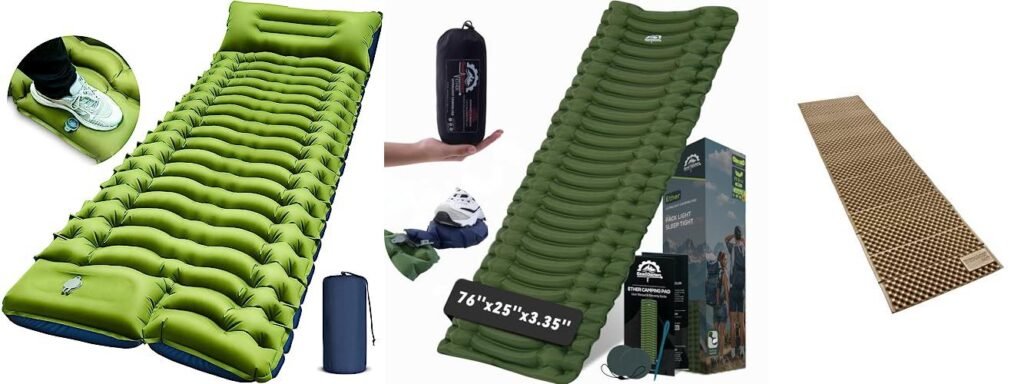 Budget Backpacking Sleeping Pad combined image