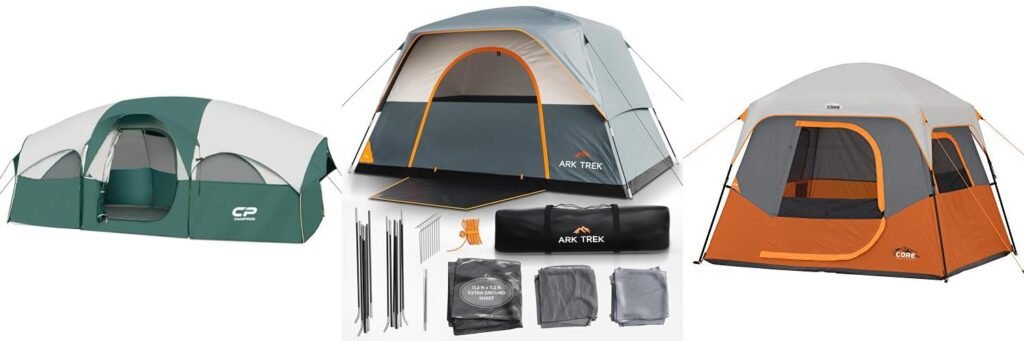 Cabin Style Tents combined image