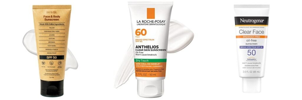 Clean Sunscreen For Face combined image