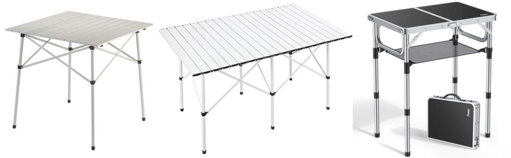 Collapsible Camping Table combined image