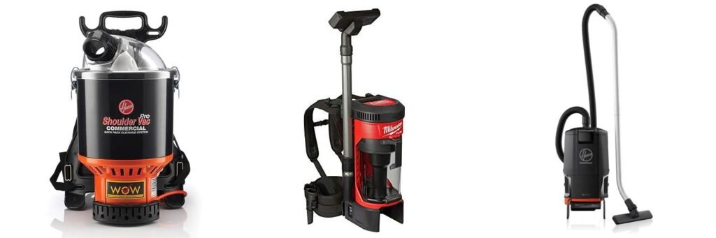 Cordless Backpack Vacuum Cleaner combined image