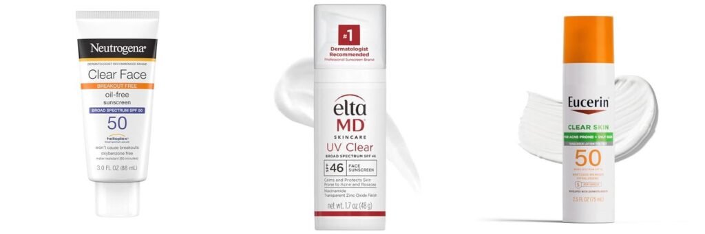 Face Sunscreen For Acne combined image