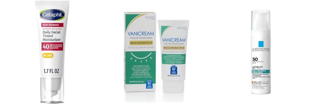 Facial Sunscreen For Rosacea combined image