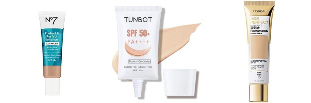 Foundations With Sunscreen combined image